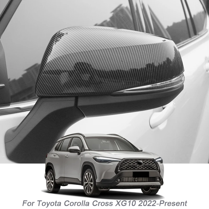 

2PCS Rearview Mirror Rain Eyebrow Cover Sequin Car Chromium Styling ABS For Toyota Corolla Cross XG10 2022-Present Accessories