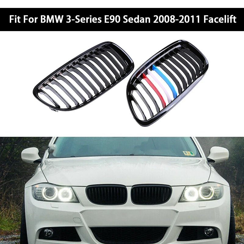 

Решетки пластиковые передние для BMW 3-Series E90 Sedan E91 Touring 2008-2012, 2 шт.