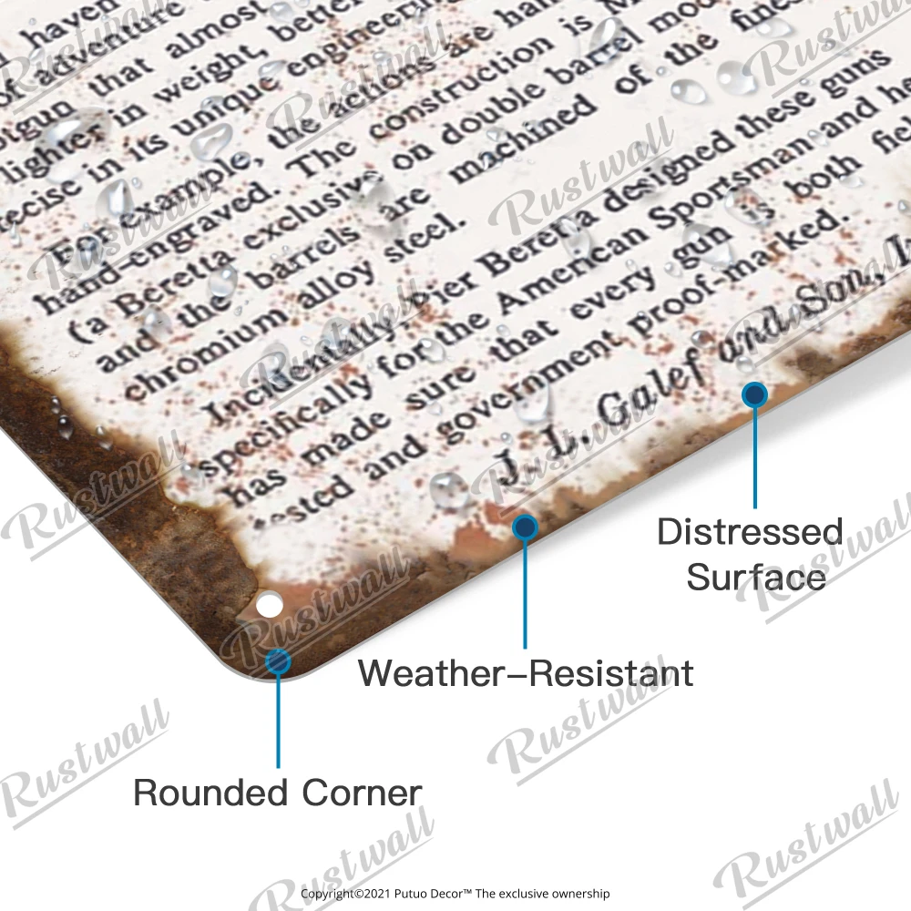 Винтажный металлический знак с ржавчиной на стену