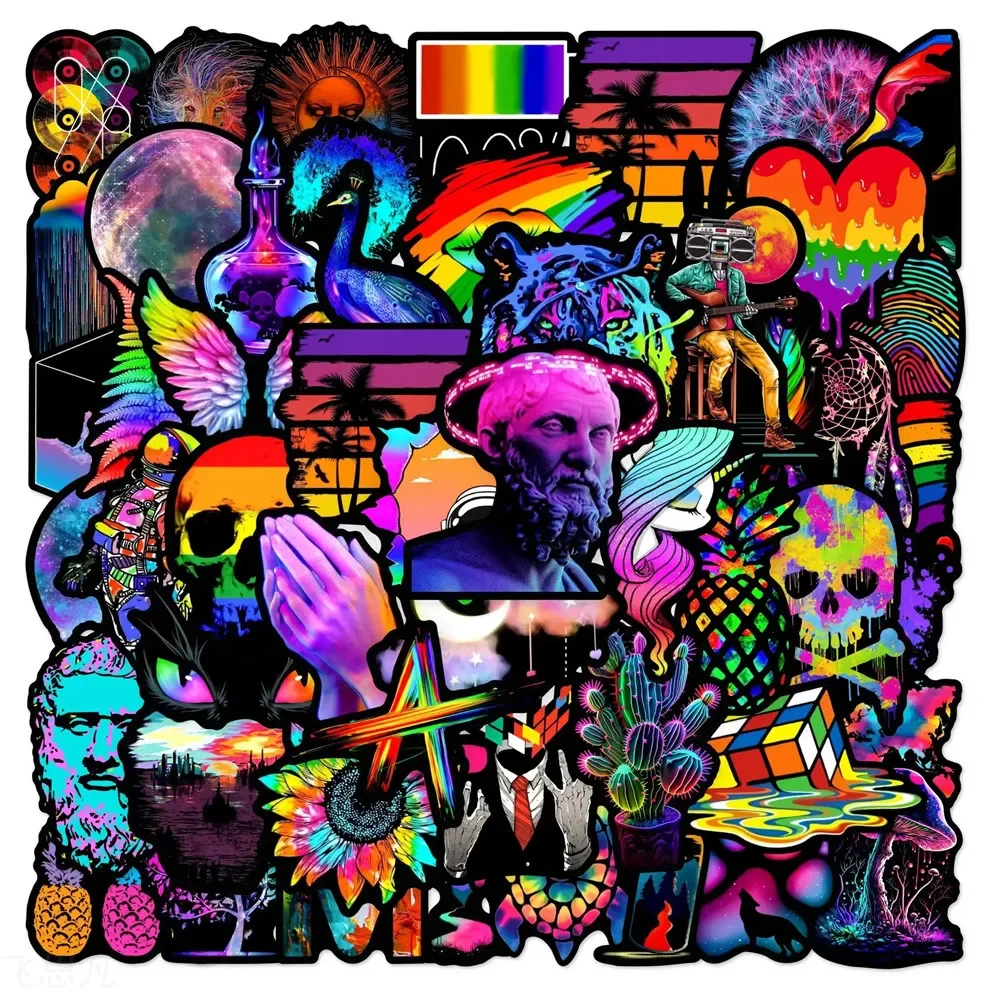 50 шт. крутые красочные художественные наклейки с граффити игрушки сделай сам