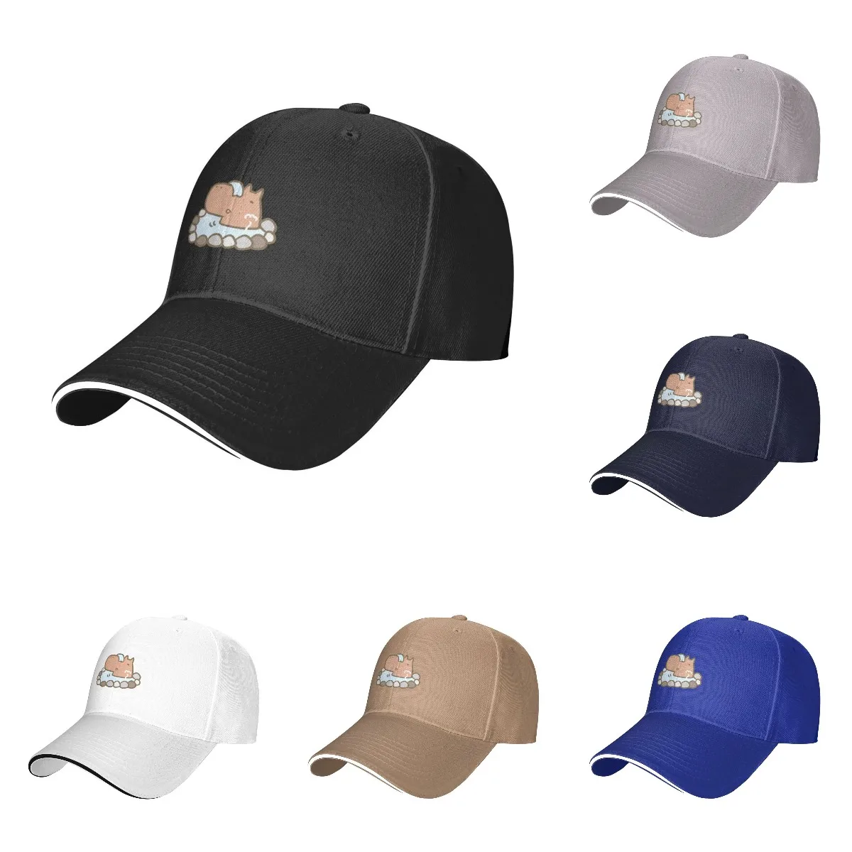 

Capybara Baseball Cap Adjustable Cotton or Polyester Lightweight Caps for Men Visor Adult Four Seasons Casual Polyester