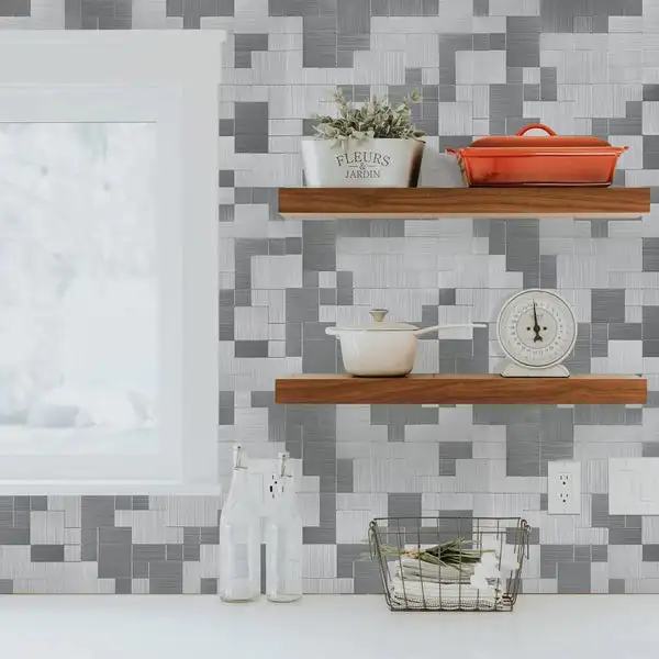 5 шт. настенная плитка из нержавеющей стали с эффектом потертости