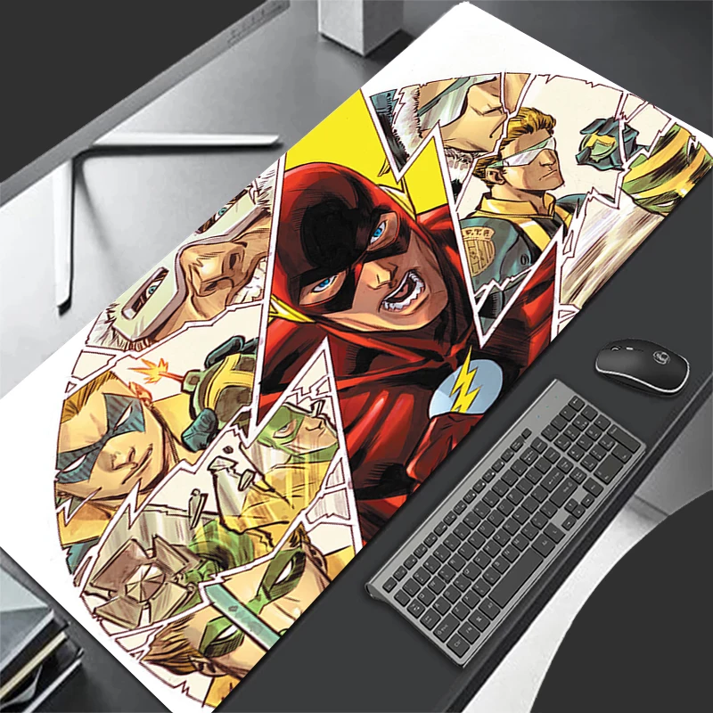 

DC The Flash Gaming Mouse Pad Soft Pc Accessories Large Home Desk Mat 900x400 Anti-skid Playmat HD Computer Offices Mousepad