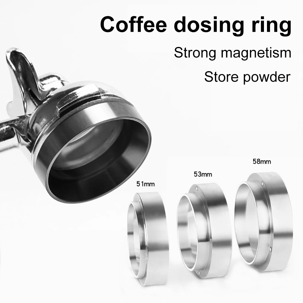 

Aluminum Dosing Ring 58MM/53MM/51MM Filter for Brewing Bowl Coffee Powder Basket Spoon Tool Tampers Portafilter Coffeeware