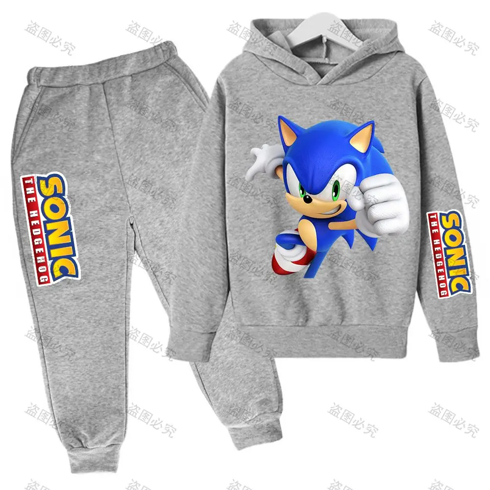 

2022 Elastic Pants Sonic Children's Men's Hoodie Autumn/Winter Men's Y2k Leisure Hoodie Suit 100-3XL Streetwear Fashion New Cute
