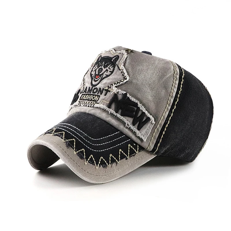 Бейсбольная кепка для мужчин с волком и изогнутым козырьком шляпа папы летняя