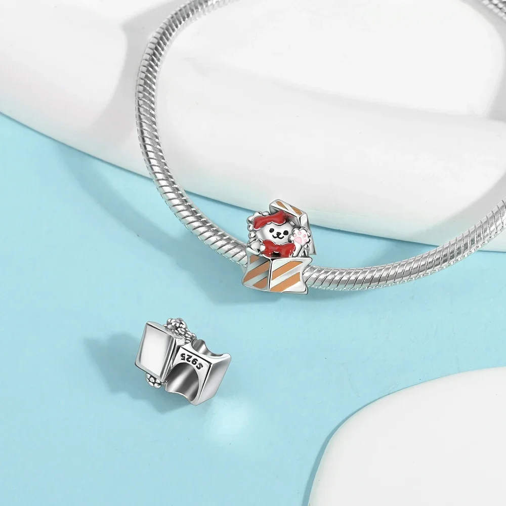 Ночное свечение подарочная коробка подвески из бисера стерлинговое серебро 925