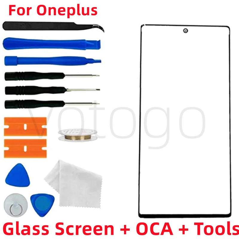 

Front Outer Glass Screen + OCA For OnePlus Nord 9 10 N20 N100 N200 CE Lite ACE 2 Pro 5G LCD Display Touch Lens +Replacement Kit