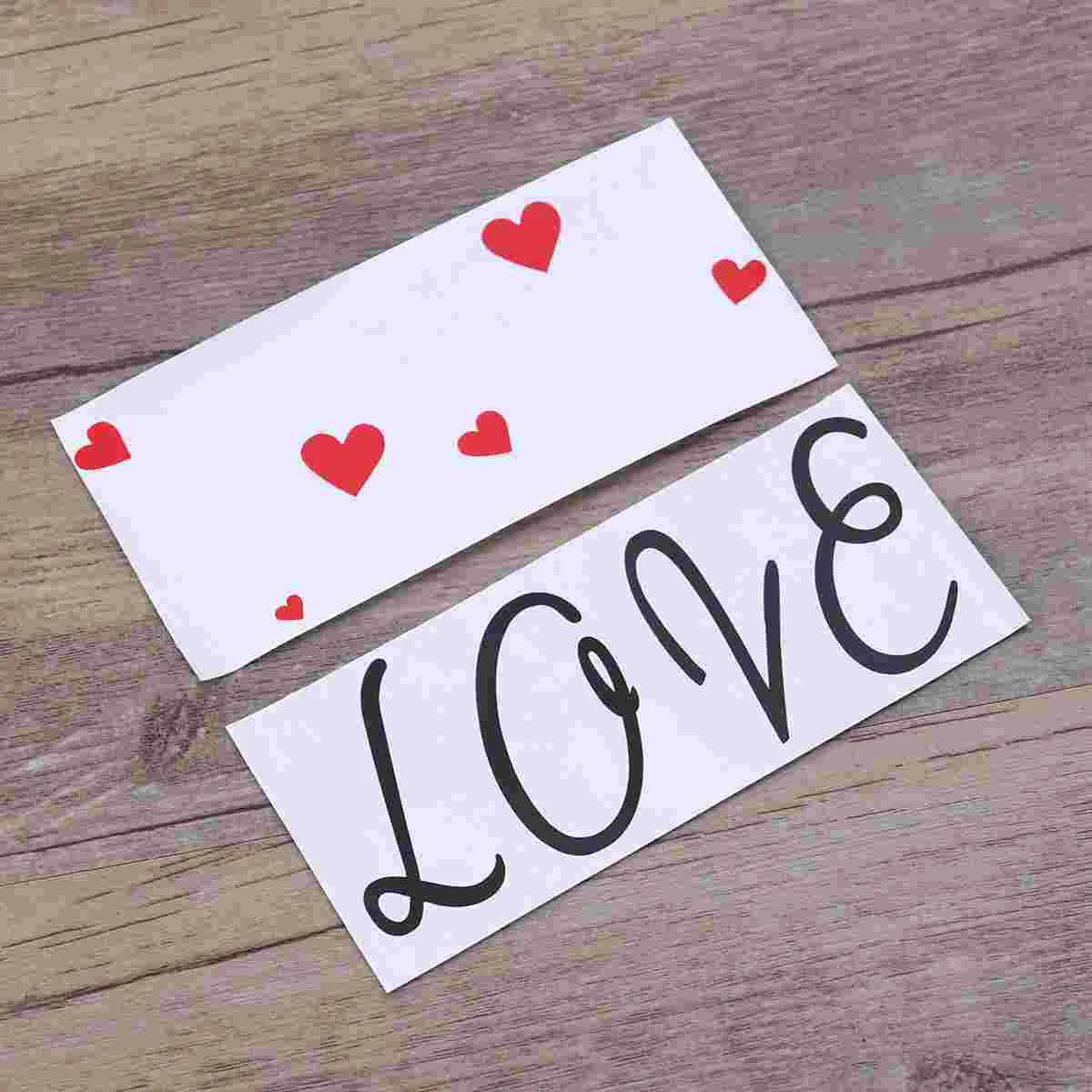 

1pcs Love Beautiful Creative Glass Sticker Loving Heart Sticker for Valentines Day Dancing Party