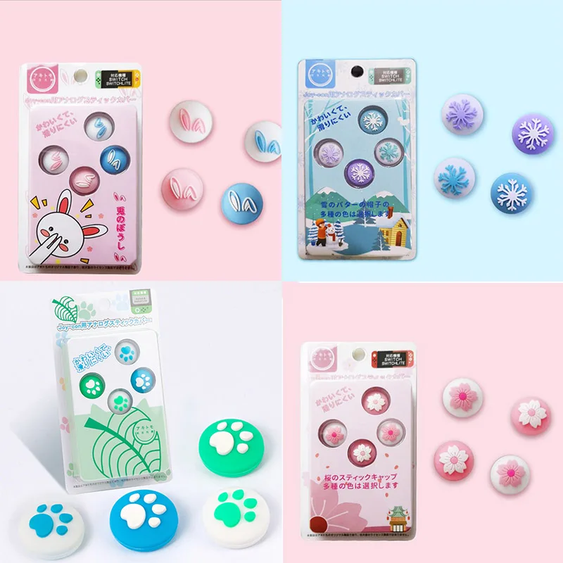 

Cute Sakura Pink Flower Nintend Thumb Stick Grip Cap Joystick Cover For Nintendo Switch oled Joy-con Controller Thumbstick Case