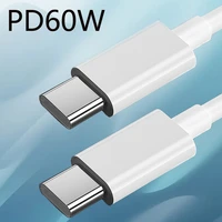 pd 60w usb c to usb type c cable fast charge cable for huawei p30 samsung xiaomi 11 phone data line quick charging cables