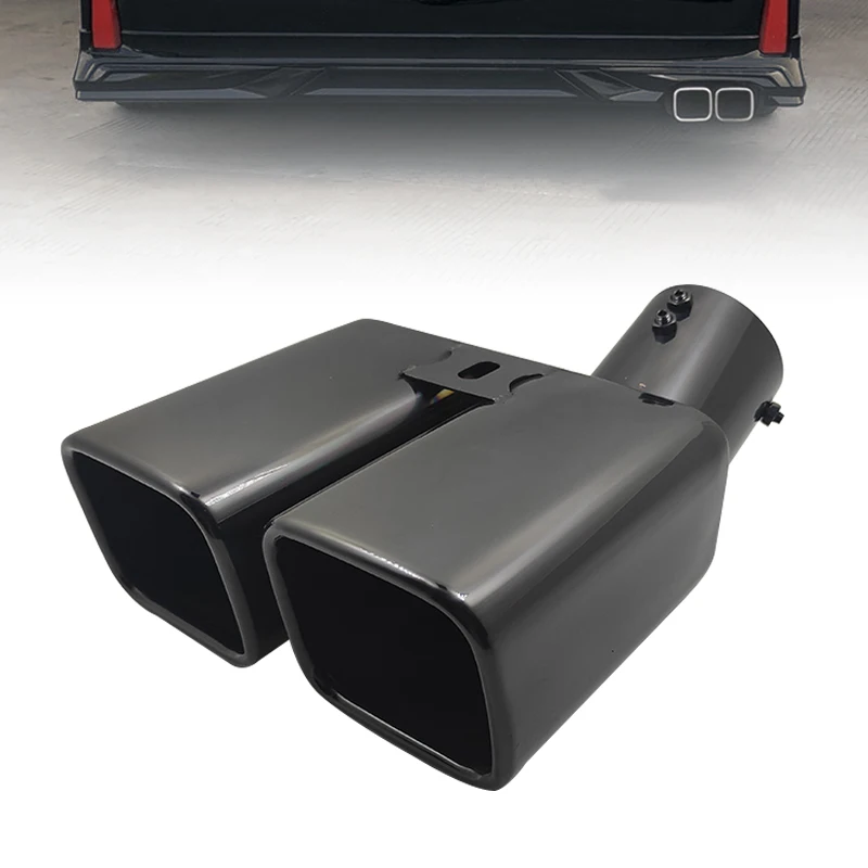 

Car exhaust pipe suitable for Alpha stainless steel black tail pipe muffler tail throat decoration accessories