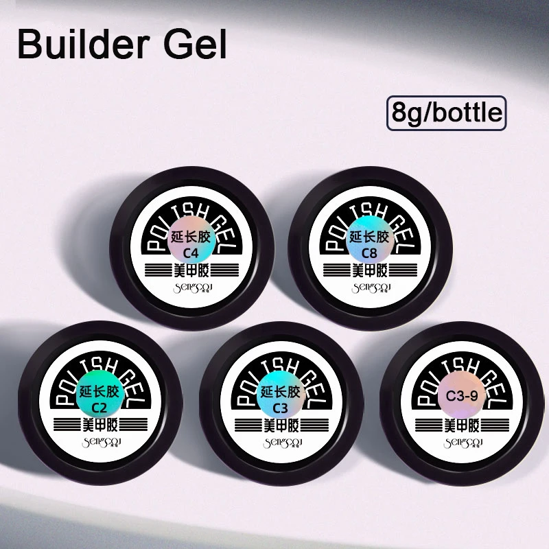 

Professional Nail Extension Gel Clear Poly Builder UV Gel for Manicure Nail Form Tips Building Quick Constructing 8g/bottle