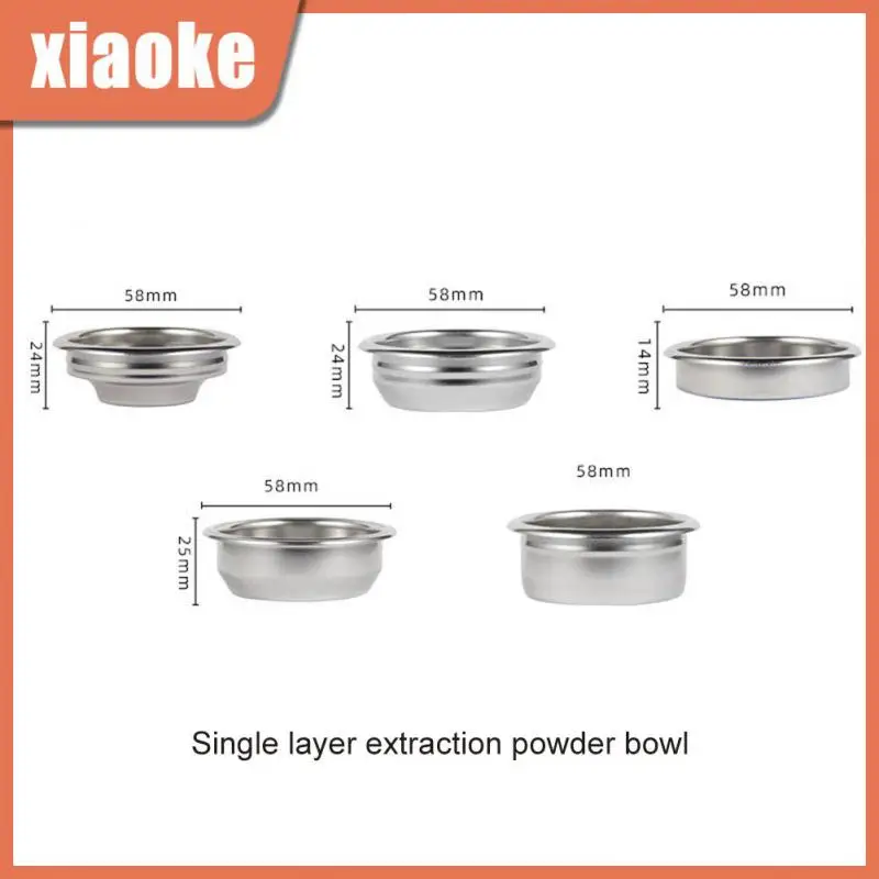 

Single Layer Coffee Powder Bowl Food Safety Grade No Pressure Filter Bowl Double Powder Strainer Coffee Filter Wholesale 51mm