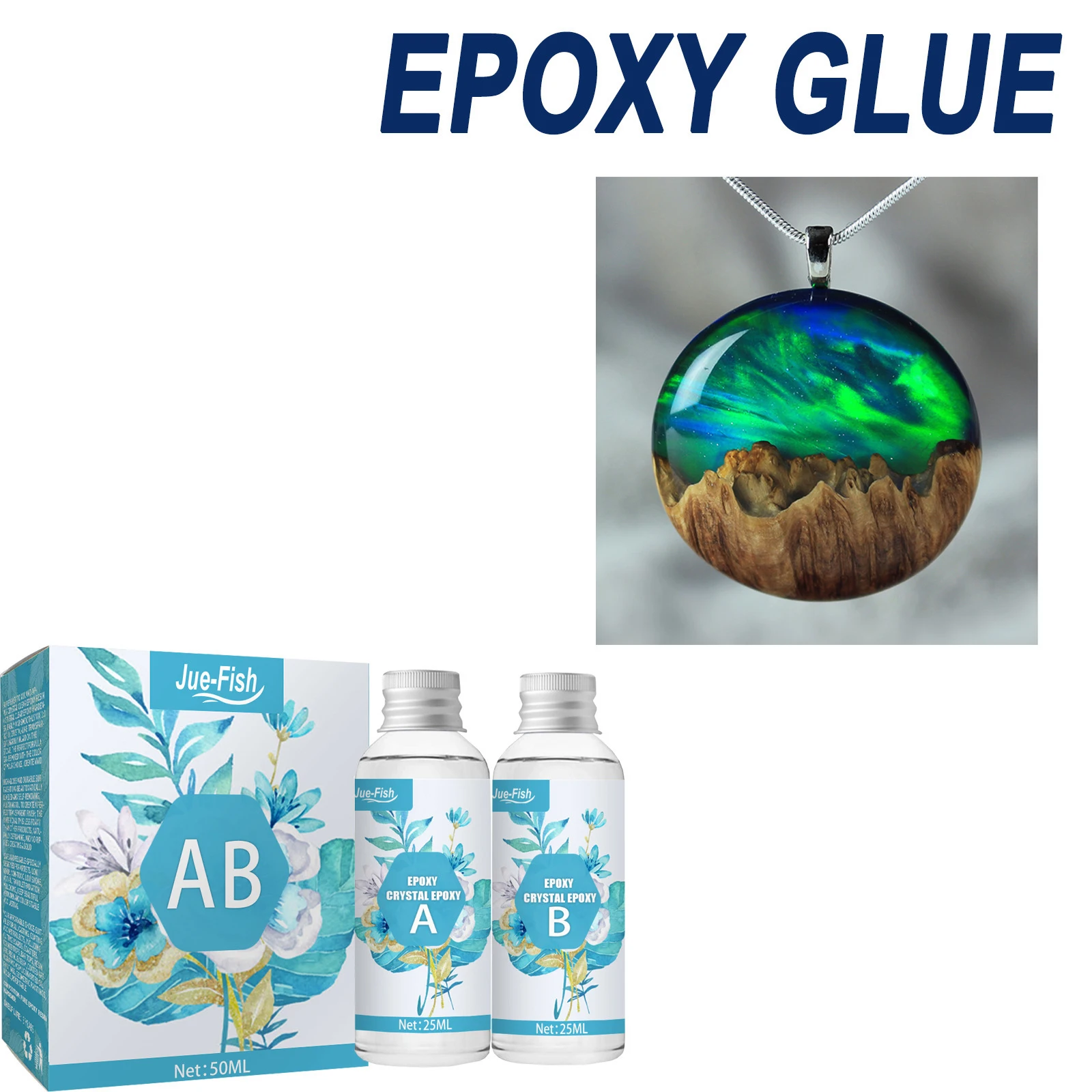 

50ml Crystal Epoxy Resin Kit AB Glue Hard Glue DIY Supplies For Art Casting Resin Molds Adhesives Resin Jewelry Making Glue Set