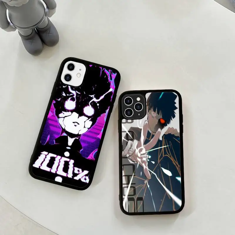 

Japan Anime Mob Psycho 100 Phone Case Silicone PC+TPU Case for iPhone 11 12 13 Pro Max 8 7 6 Plus X SE XR Hard Fundas