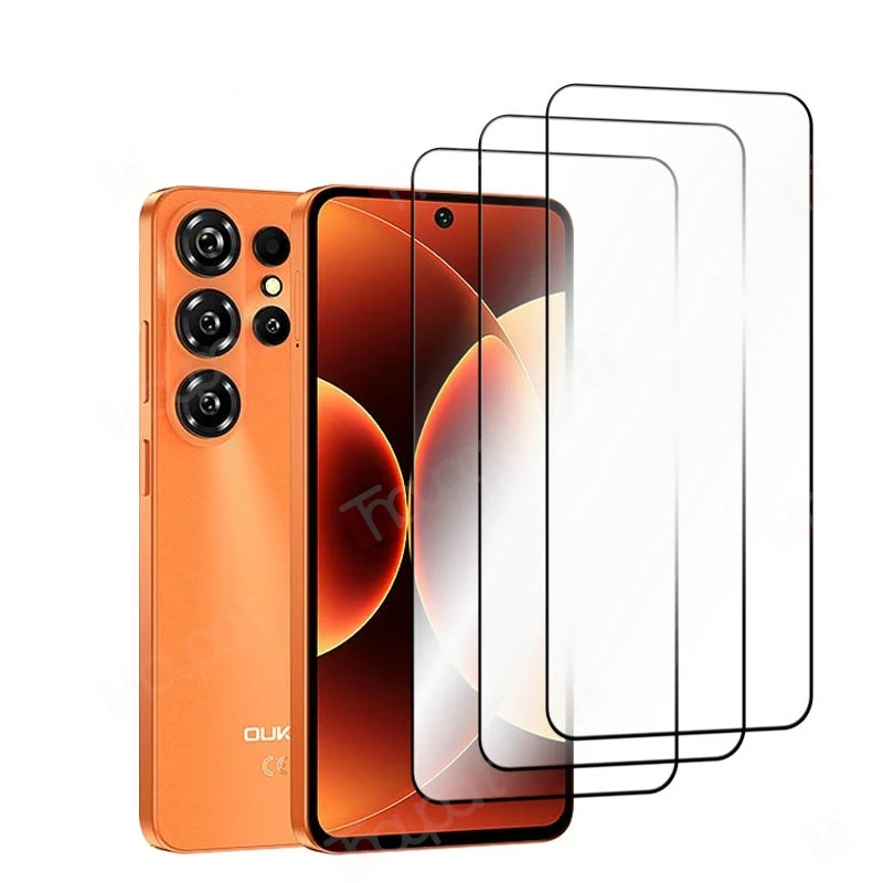 Фото Защитное стекло для экрана Oukitel C26, 3 шт., полное покрытие, 9H, защита от царапин, передняя пленка из закаленного стекла, 6,63 дюйма №1