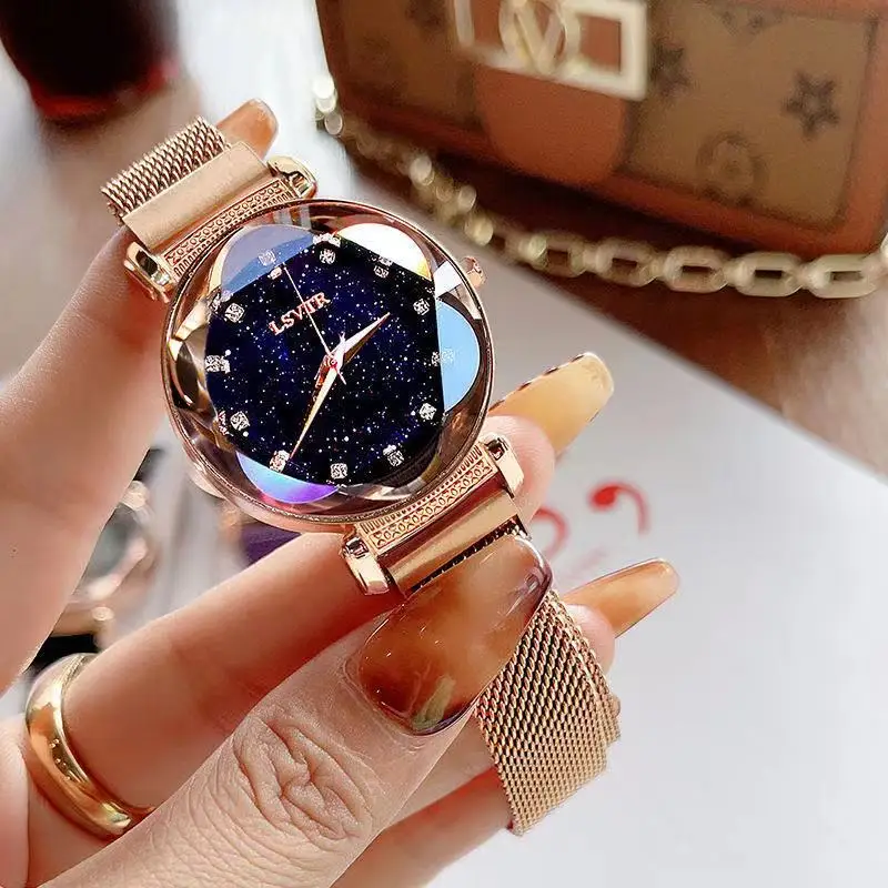 

Женские кварцевые часы с квадратным циферблатом, простые роскошные часы из розового золота с зеленым циферблатом и сетчатым браслетом, 2022