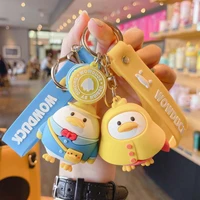 cartoon creative duck keychain cute doll keyring fashion couple bag ornament key chain car pendant accessories birthday gift
