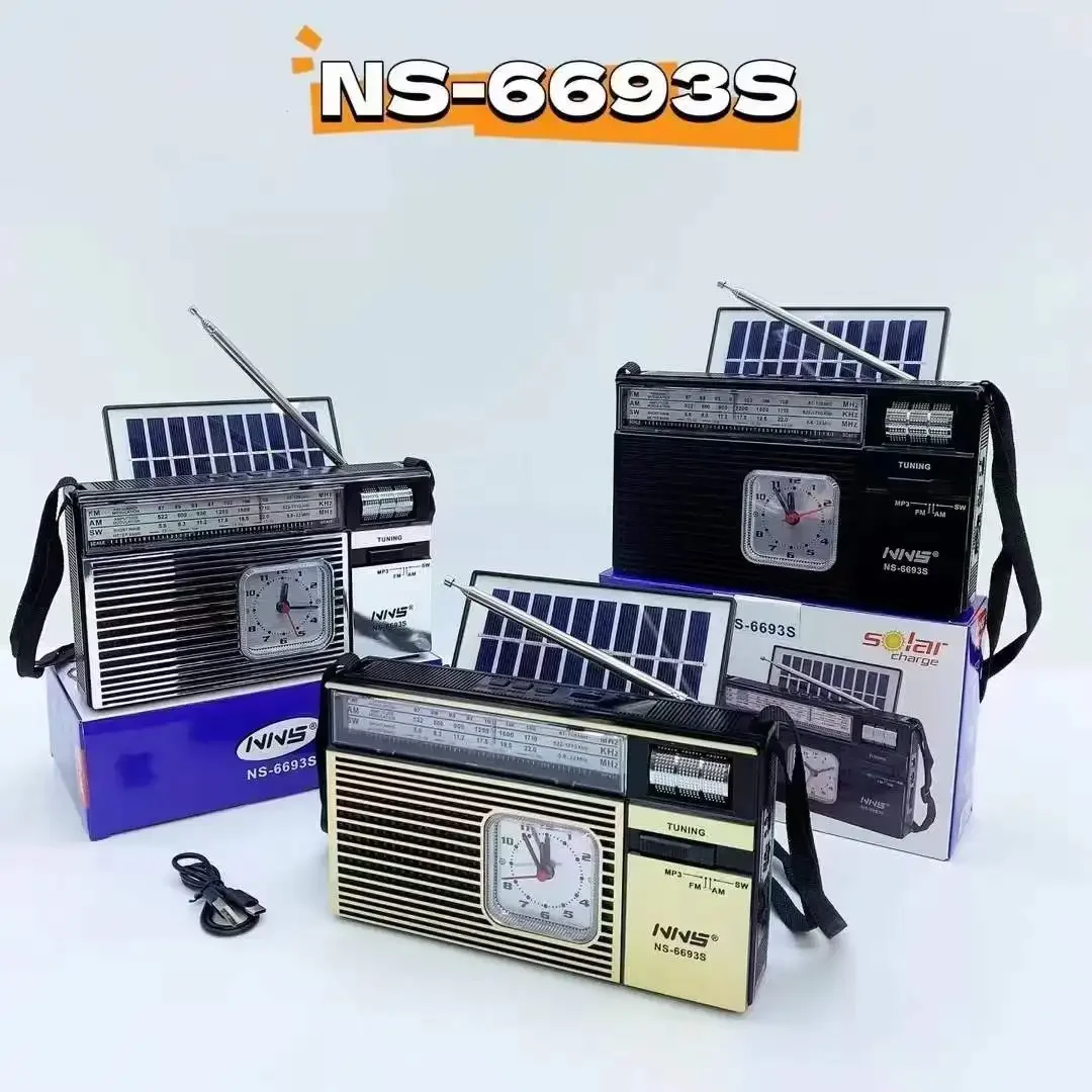 NNS NS-6693S FM AM SW перезаряжаемая радио беспроводной зубчатый динамик с USB SD TF Mp3-плеер