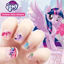 Hasbro-pegatinas de My Little Pony para maquillaje de uñas, accesorios de Anime, juguetes para niñas, juguetes para niños, regalos de fiesta de cumpleaños y Navidad impermeables
