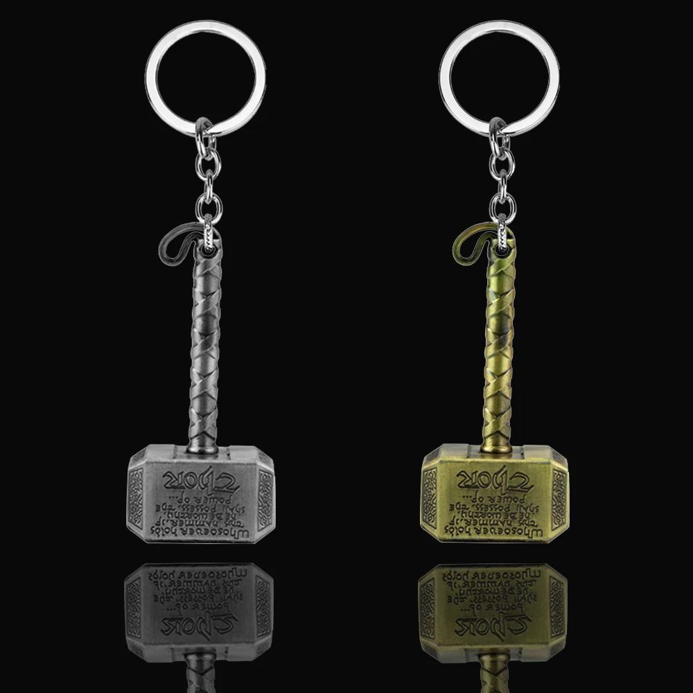 

Disney Vintage Thor Hammer Keychain Marvel Movies Universe Weapon Metal Pendant Keyring for Men Car Jewelry Accessories Gift