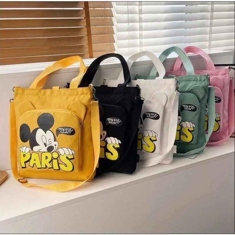 Disney Shoulder Bag for Women Girls Mickey Mouse Tote Bag Shopping Bag Cute Crossbody Bag Book Bag Luxury Handbags Free Shipping