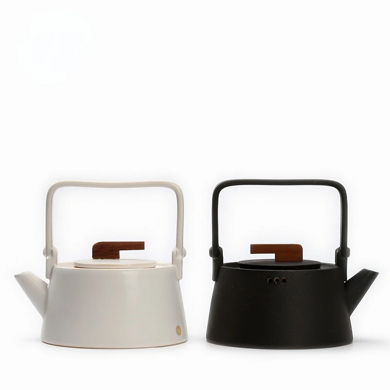

Керамический чайник со свистком, чайники для кипячения воды, портативный чайник, винтажная индукционная плита, кухонная утварь