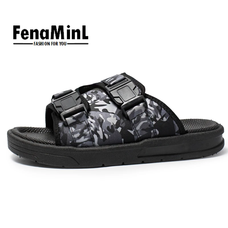 

2022 Men Summer leather luxury punk Slippers hand stitched Beach high-end slippers Comfortable and Breathable non-slip slippers
