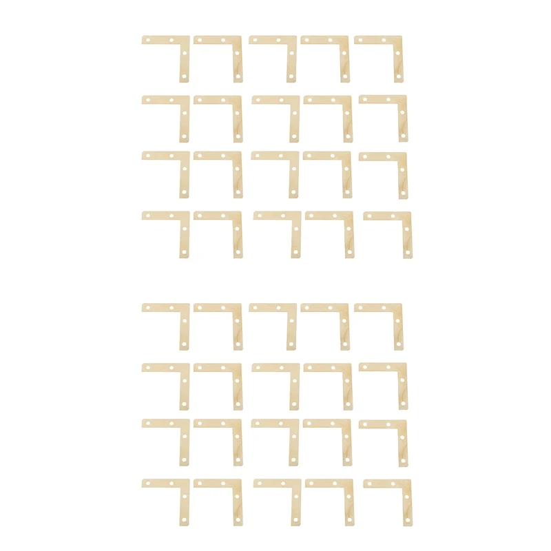 

HOT SALE 40 Pcs 51Mm Flat Corner Right 90º Angle Bracket Repair Plate Fixing Brace