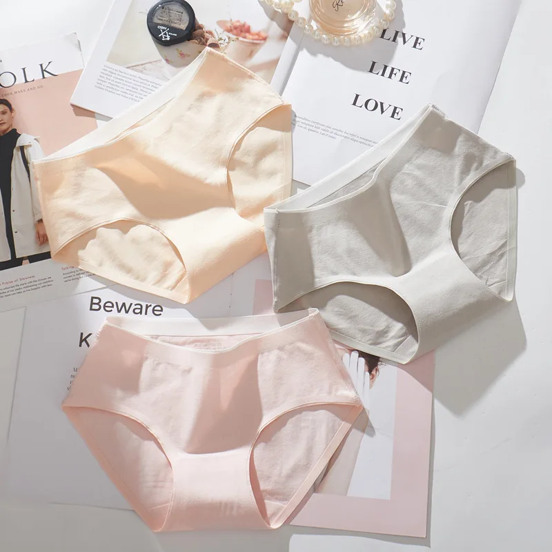 

Новые бесследные хлопковые трусики, женские удобные и дышащие хлопковые трусики со средней талией, женские трусы большого размера