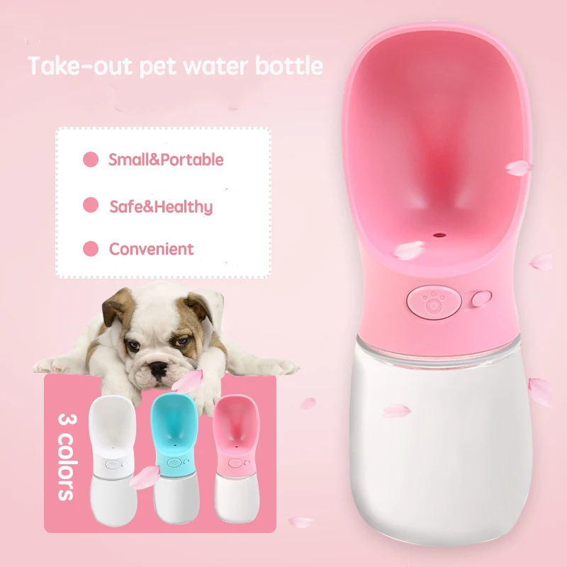 

350ml Water Bottle For Pets Drinking Bowl Dogs Dispenser Cats Small Size Water Holder Cup Portable Carried Out Pets Water Feeder