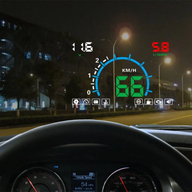 Автомобильный монитор E350 HUD проекционный экран Plug and Play Сигнализация превышения