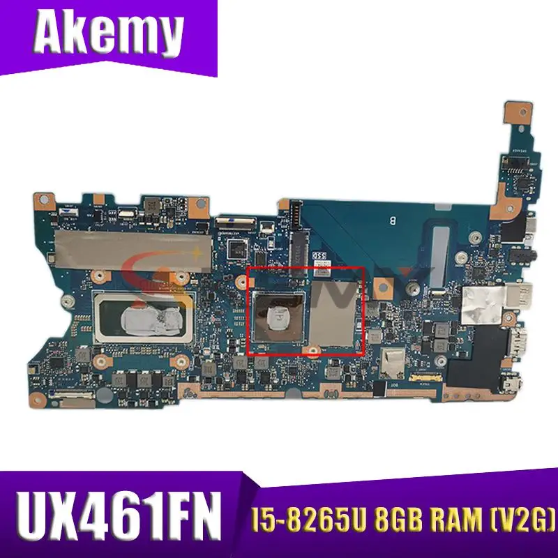 

For ASUS UX461FN UX461F original motherboard mainboard tested 100% UX461FN laptop motherboard with I5-8265U CPU 8GB RAM （V2G）GPU