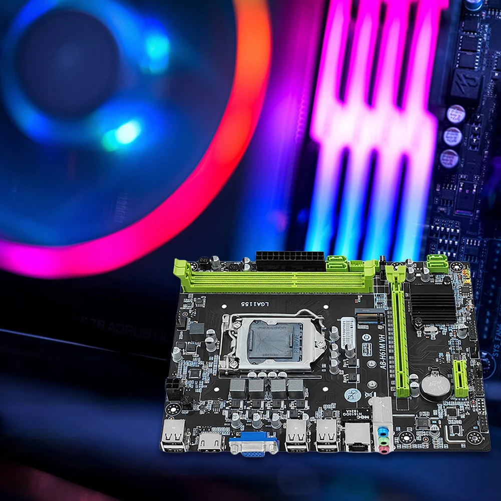 H61 LGA1155 компьютерная материнская плата Memmory 16 Гб комплект материнской платы NVME M.2 материнская плата для настольного компьютера 1600 МГц ОЗУ DDR3 I3 2130 I5 3470 ЦП