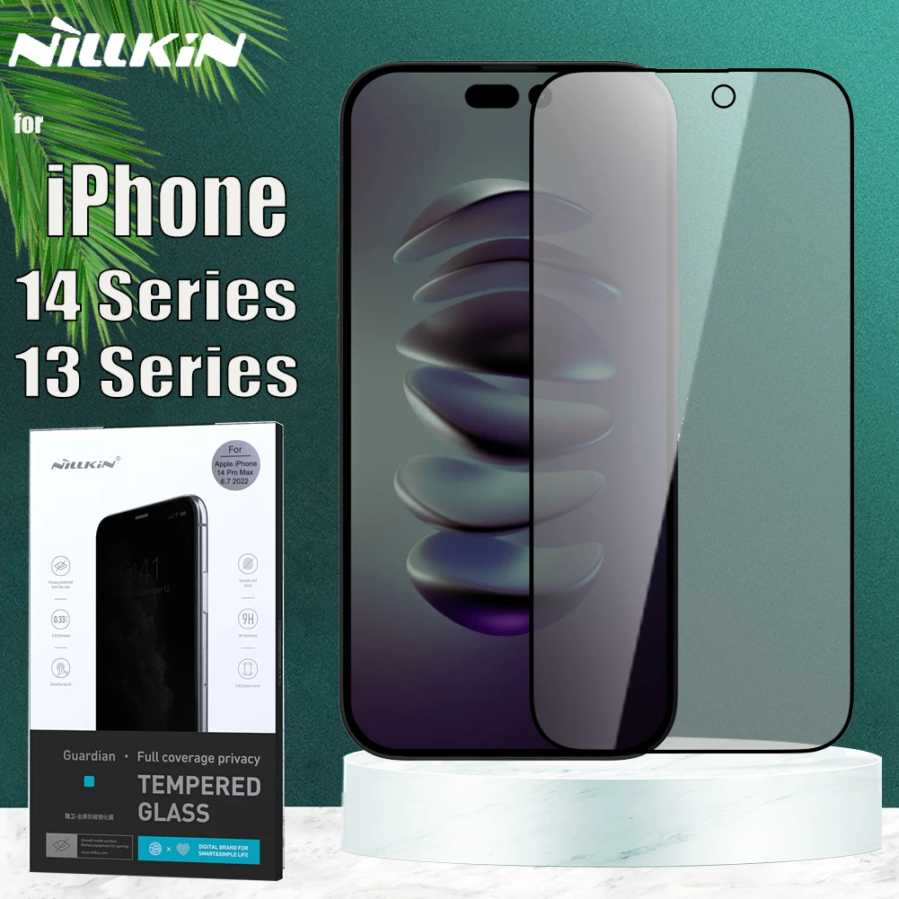 for iPhone 14 Pro 14 Plus 13 Pro Max Tempered Glass Nillkin Full Coverage Anti Glare Privacy Protect Safety Screen Protector
