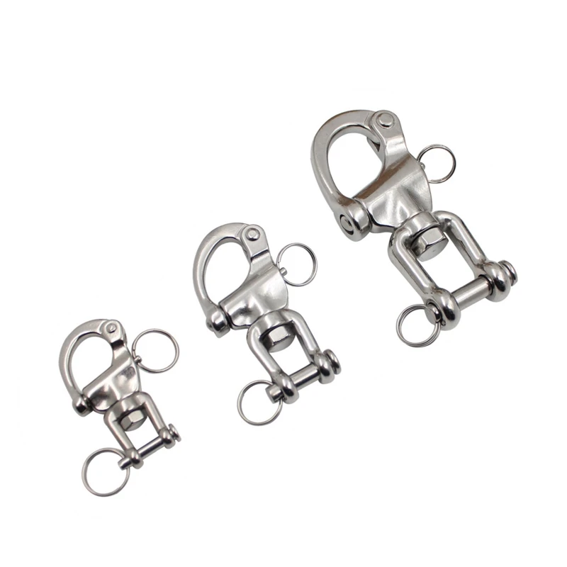 

70/87/128mm 316 Stainless Steel Swivel Snap Shackle Marine/Sailing/Boat/Yacht D0UC