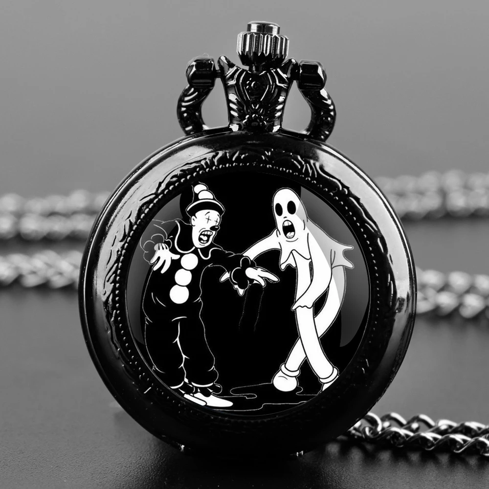 Ghosteгрива графические Уникальные кварцевые карманные часы для женщин и мужчин