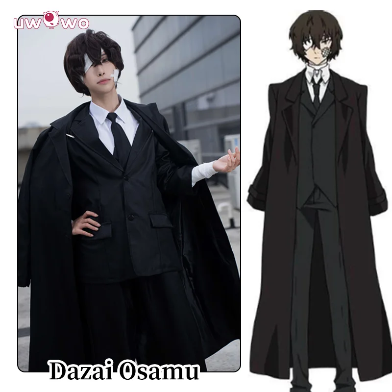 

Anime Dazai Cosplay Bungo Stray Dogs Cosplay Chuya Nakahara Dazai Osamu Akiko Yosano Butterfly Costume Jacket Men Uniform Suit