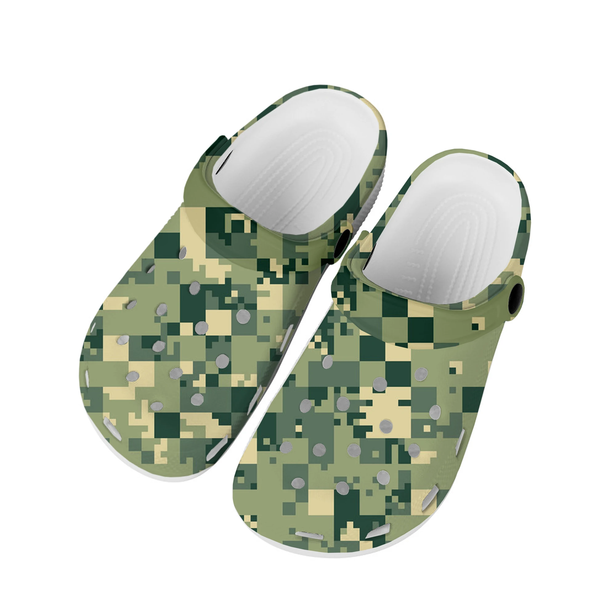 

Digital Seamles Camo Home Clogs Custom Water Shoes Mens Womens Teenager Shoe Garden Clog Breathable Beach Hole Slippers