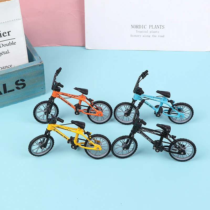 

1PC Mini Finger Mountain Bikes Alloy Stents Kid Novelty Toys Doll Model Mini Bike for Children Gift