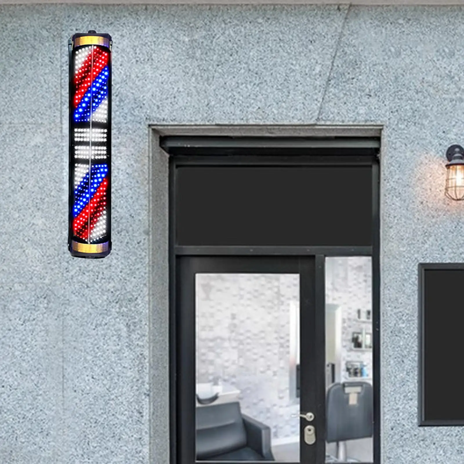 

Barber Shop Sign Open Lighting Water Resistant Rotating Pole LED Light Hair Salon Shop Supplies Window Walls SPA Equipment