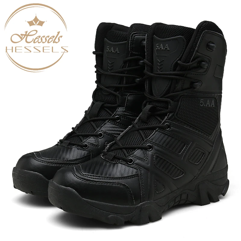Men High Quality Brand Military Leather Boots Special Force Tactical Desert Combat Men's Boots Outdoor Shoes Ankle Boots Zapatos