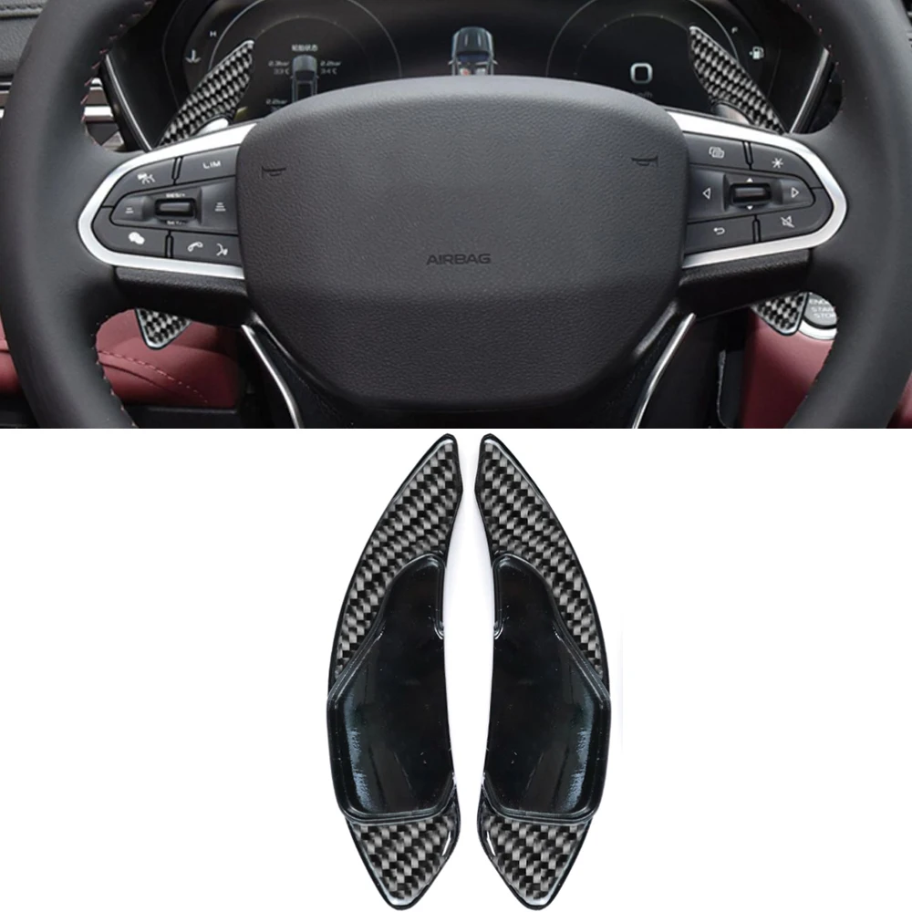 

Car Accessories for Geely Tugella Coolray Boyue Carbon Fiber 2 PCS Car Steering Wheel Shift Paddle Shifter Extended Decor