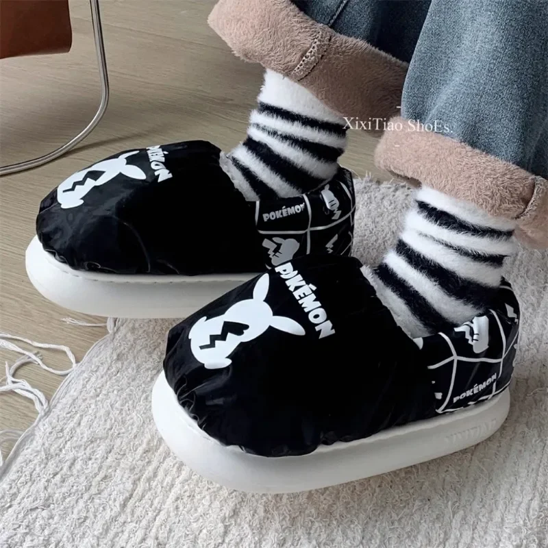 Плюшевые тапочки с героями мультфильмов Покемон Пикачу милая универсальная