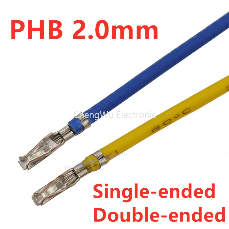 10 шт. PHB 2 0 мм соединительные клеммные кабели разноцветные 26AWG 20 см односторонний