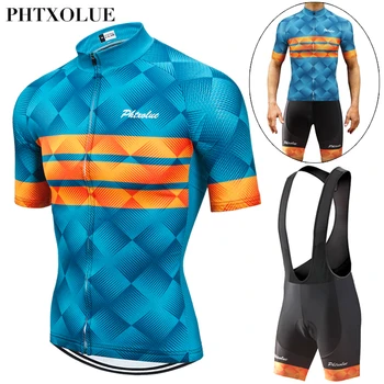 Pro Cycling Jersey Set Men Cycling Set Outdoor Sport Bike Clothes Women Breathable Anti-UV MTB Bicycle Clothing Wear Suit Kit 1