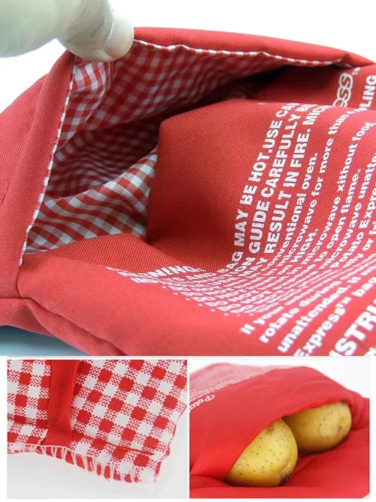 Многоразовый мешок для микроволновки выпечки картофеля моющийся приготовления