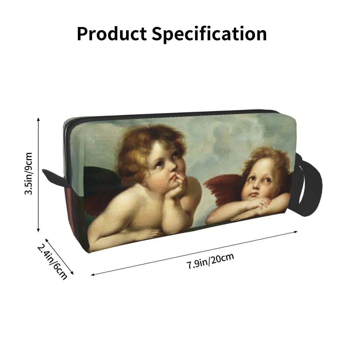 Дорожная винтажная косметичка в виде ангелов эстетического возрождения сумка