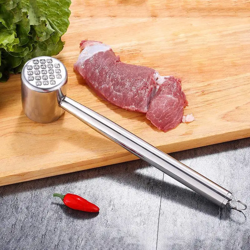 

Kitchen Tender Loose Meat Stainless Steel hammer Steak Professional Cooking Tools Kitchenware Dropshippin Meat Hammer Tenderizer